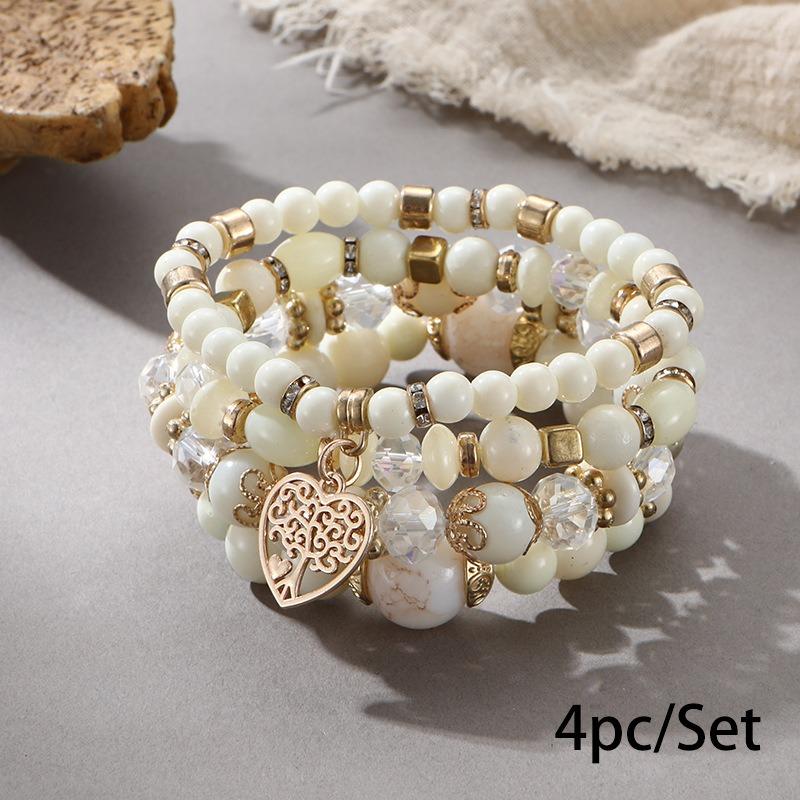Bohemian bracelet creative tassel multi-layer beaded bracelet