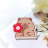 Cartoon Capybara Brooch Animals Cute Bag Pin Fashion Capybara Acrylic Badge