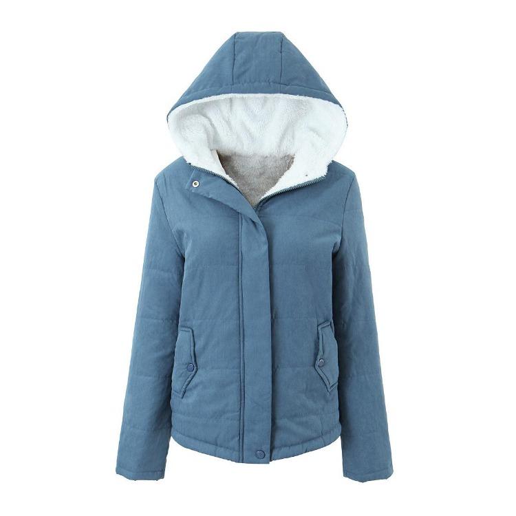Neue Winter Damen Kapuzen Baumwolljacke Dick Gepolstert Langarm Brot Kleidung Herbst College Stil Mäntel