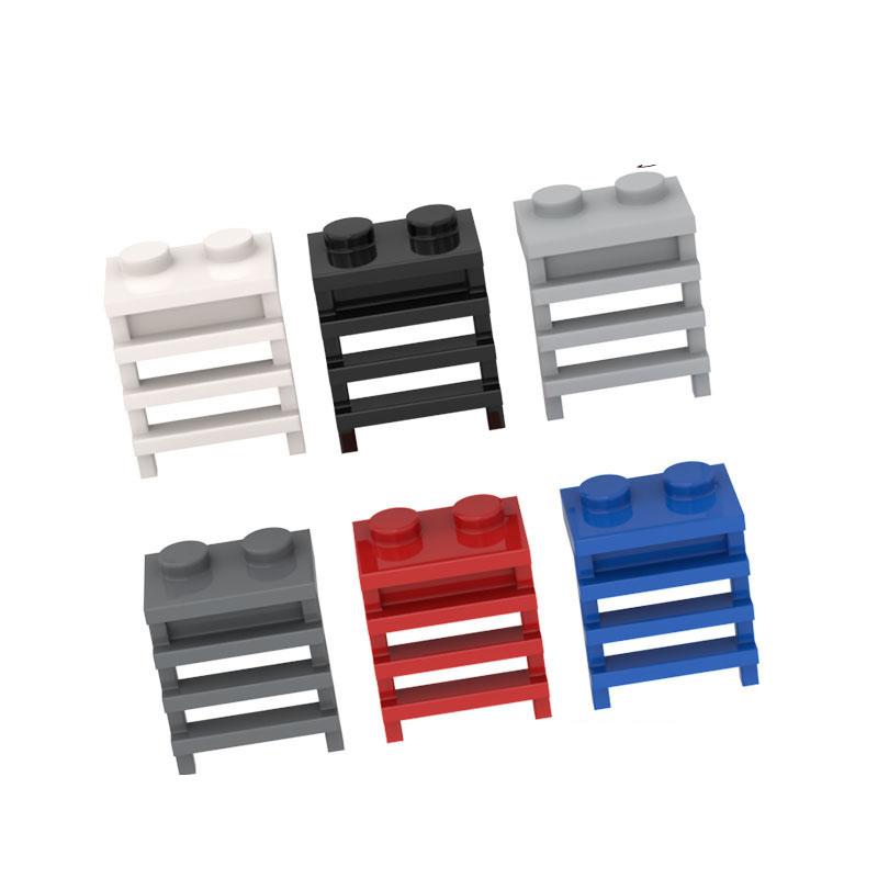 10Pcs 4175  Grille Stripes Building Block Moc Color Ladder Accessories Compatible with Brick Children Toy Gift Box