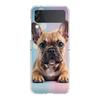 Phone Case For Samsung Galaxy Z Flip 3 4 5 Hard Folding Clear PC Bumper For Samsung Z Flip 6 Back Cover French Bulldog Dog Pet
