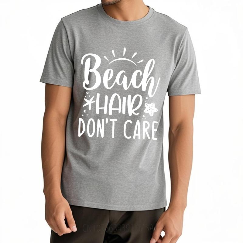 fashion tshirt New Arrived Unisex Oneck tshirt Casual Beach Hair Dont Care Star Sun Classic Unisex Tshirt Minimalist teeshirt