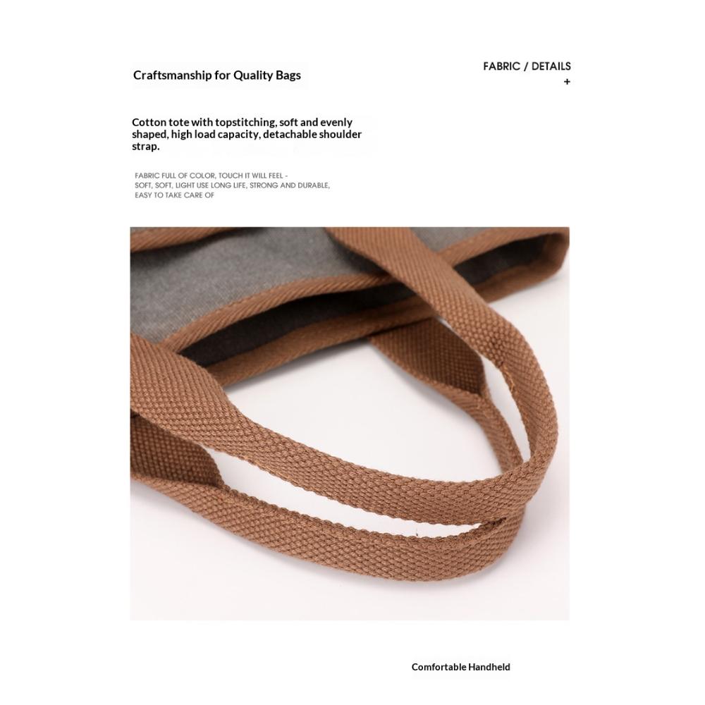 Korean Minimalist Large Canvas Women Crossbody Bag, Durable Washable Versatile Handbag For Office Commute School Life And Weekend Shopping Activities
