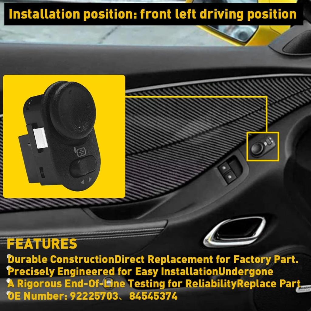 Fits for 2010-2015 Camaro GM Left Driver Side Door Power Mirror Control Switch
