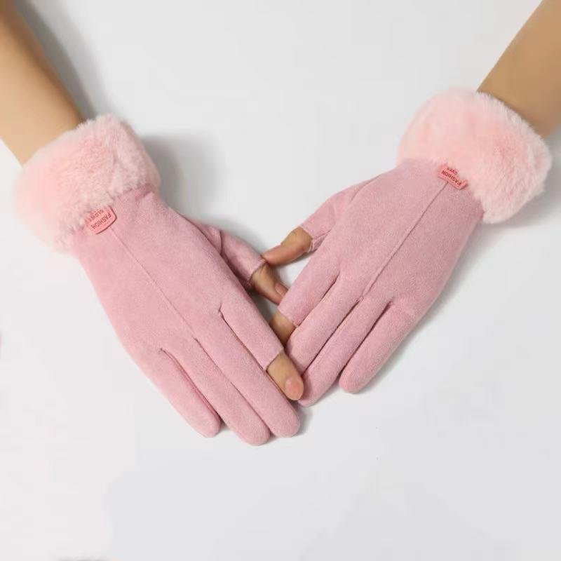 Unisex Winter Fleece-Lined Windproof Touchscreen Cycling Gloves