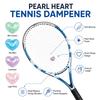 Heart-Shaped Tennis Vibration Dampeners with Flexible Construction for Practice, Casual Play, and String Bed Placement