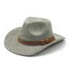 New European and American woolen hat suede men's and women's couple hat woolen western cowboy top hat