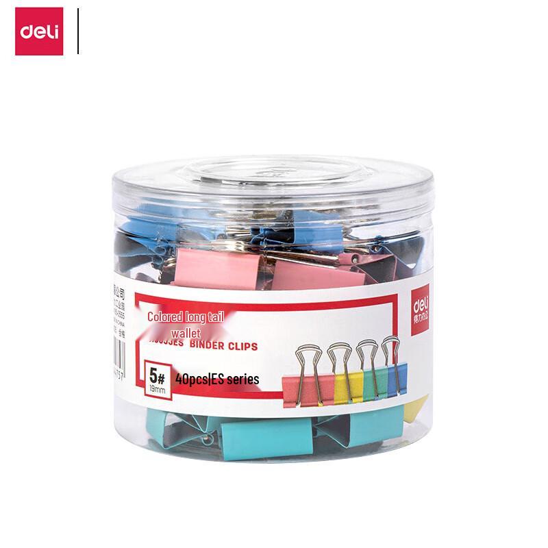 Deli 19mm Colorful Binder Clips