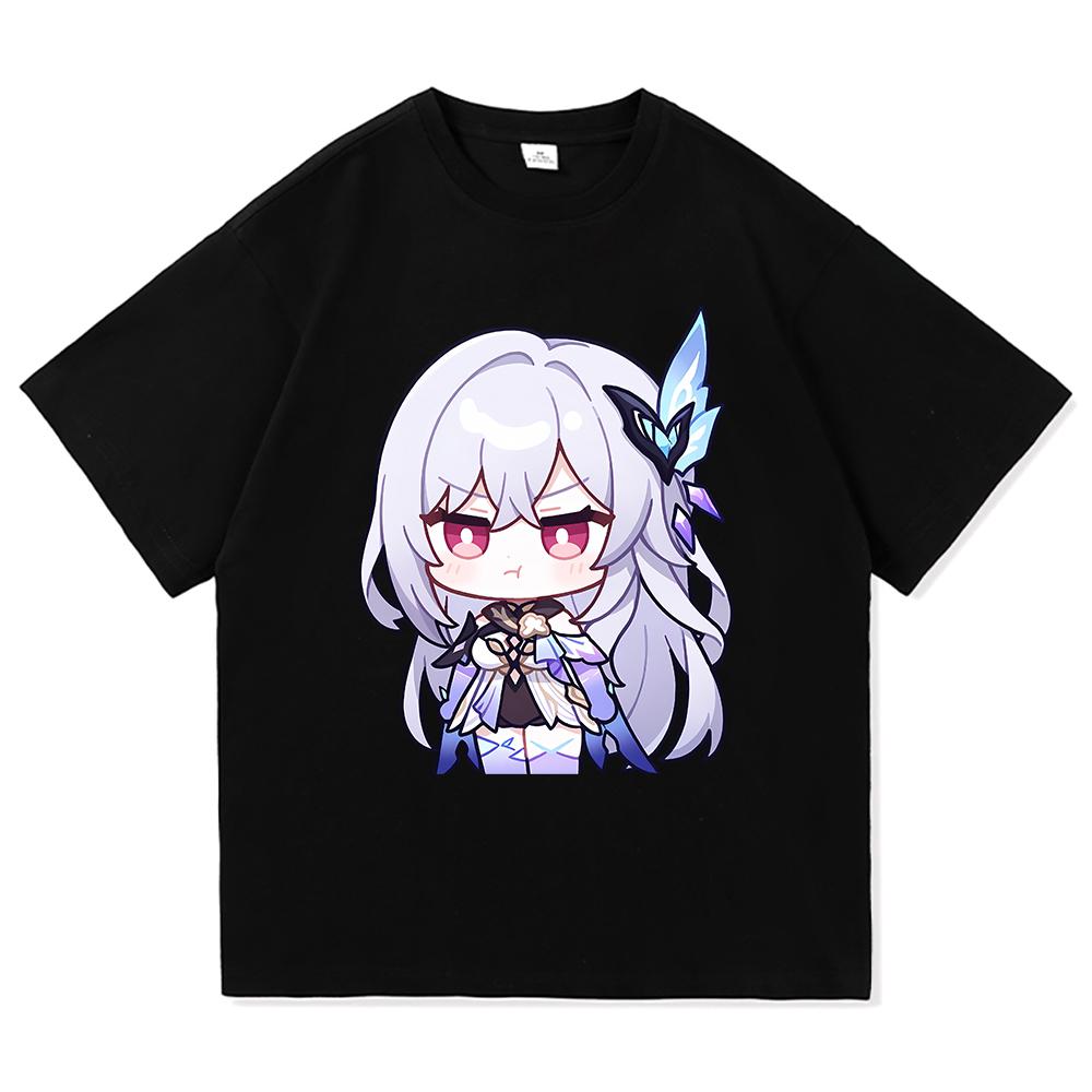 Genshin Impact Skirk T-Shirt Hot Fashion Männer/Frauen Ästhetisch Lustig Süß Grafik T-Shirt Hohe Qualität Lässig Baumwolle T-Shirts