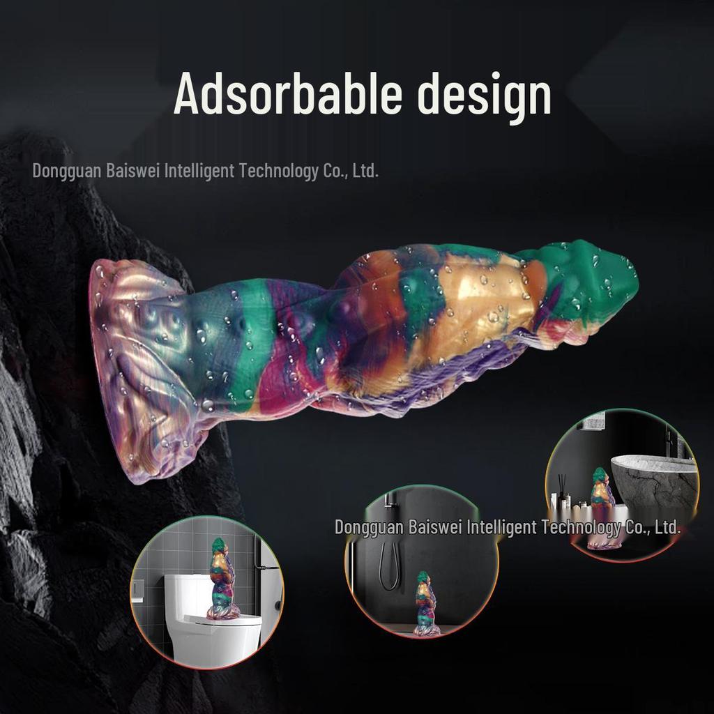 Extra dicker Silikon-Grüner Riese Dildo & Anal Plug für alle Geschlechter