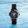 Used [BULOVA Hand Towel Present] Bulova BULOVA Watch Men's Automatic Winding Marine Star Black 98B465 Domestic Genuine Product 3 Year Manufacturer's