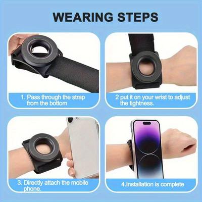 Tragbarer Universal-Handgelenkriemen Magnetischer Schnellverschluss Handyhalter Drehbarer Handy-Armband Halterung