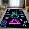 Tecknad Spel Spelare Zon Kontroller Logotyp Vardagsrum Halkfri Matta Mjuk Matta för Sovrum Lekrum Soffa, Heminredning Dörrmatta