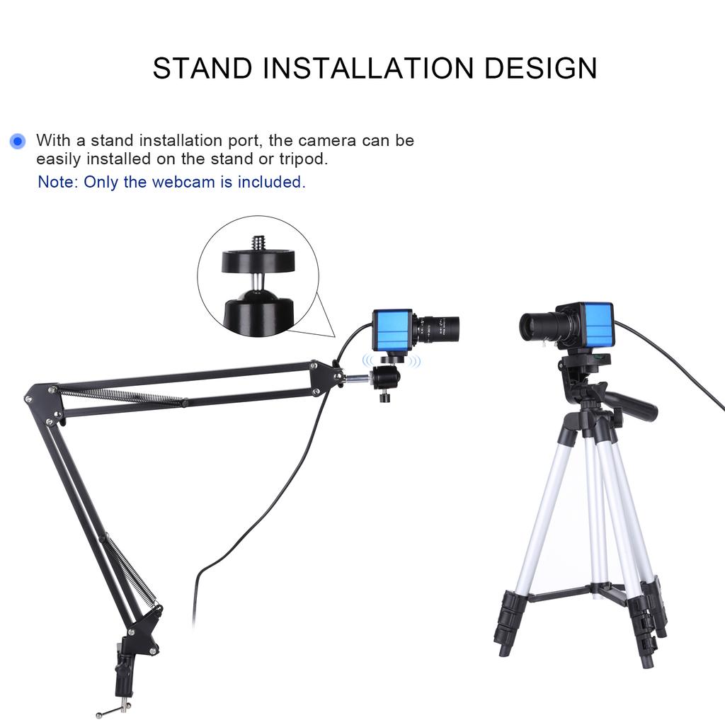 1080P HD Camera Computer Camera Webcam 2 Megapixels 10X Optical Zoom 80 Degree Wide Angle Manual Focus Auto Exposure