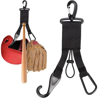 3-in-1 Baseball/Softball Equipment Hook – Bat & Glove Rack With Helmet Hook – Portable Nylon/Spandex Storage – 25cm, 1/2/3 Packs