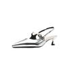 Fashion Summer New High-heeled Thin-heeled Pointed-pointed Shallow Mouth Rear Empty Women's Sandals