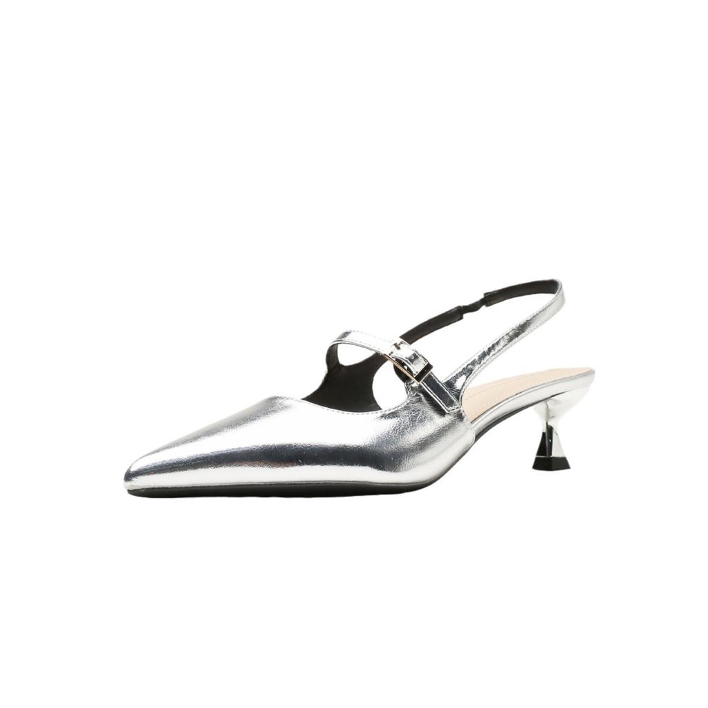 Fashion Summer New High-heeled Thin-heeled Pointed-pointed Shallow Mouth Rear Empty Women's Sandals