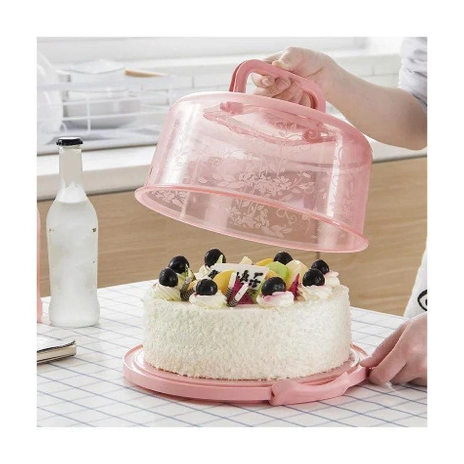 1 Pcs Birthday Cake Storage Box Round Kitchen Baking Container Stand Plate Pie Carrier Household Bakeware Tools
