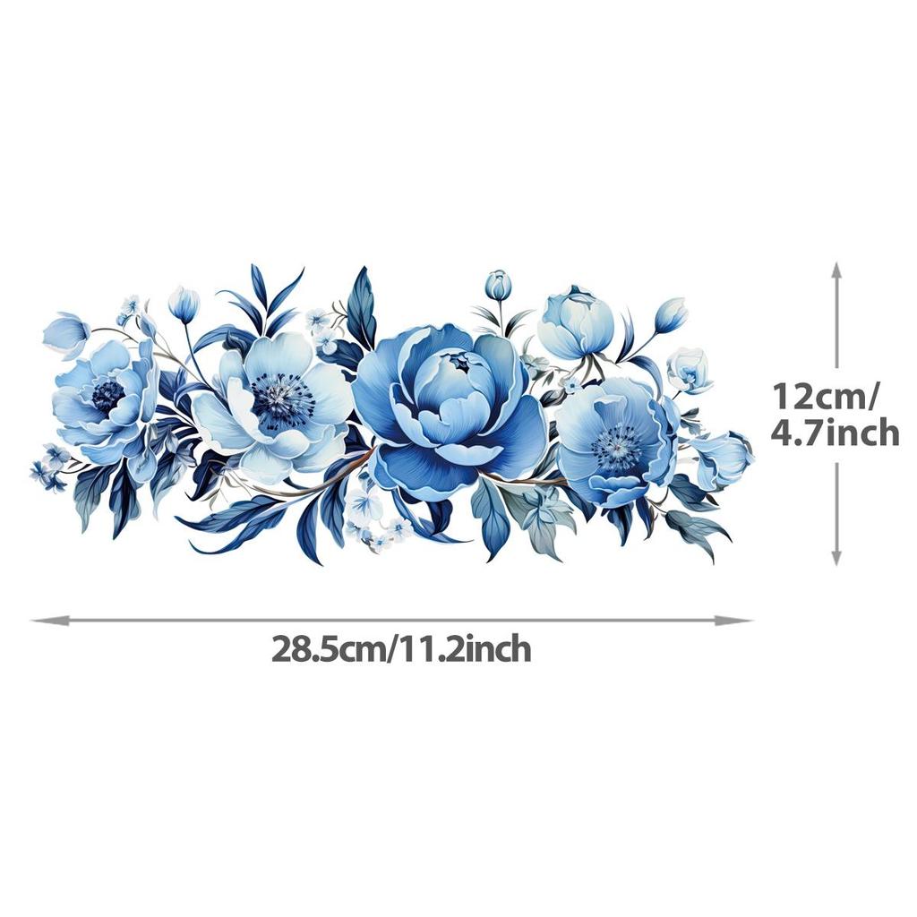 Large Flowers 28.5cm Wide, Easy To Print Iron-On Transfers, Towels, Clothing Stickers, DIY, Sweatshirts, T-Shirts, Heat-Adhesive Decals