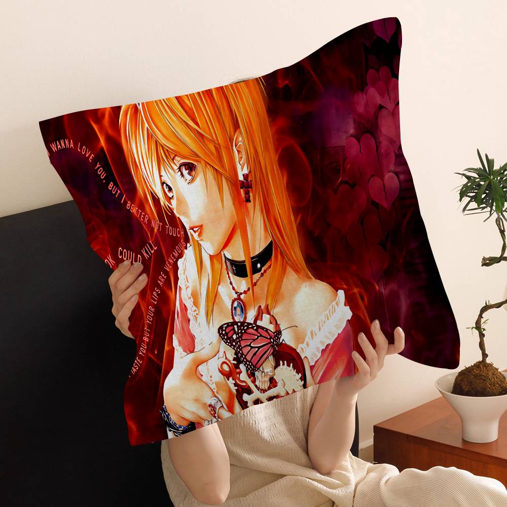 D-Death Note Personalized Pillow Cover Kids Bedroom Wild Party Decor Pillowcase kid Birthday shower Gift