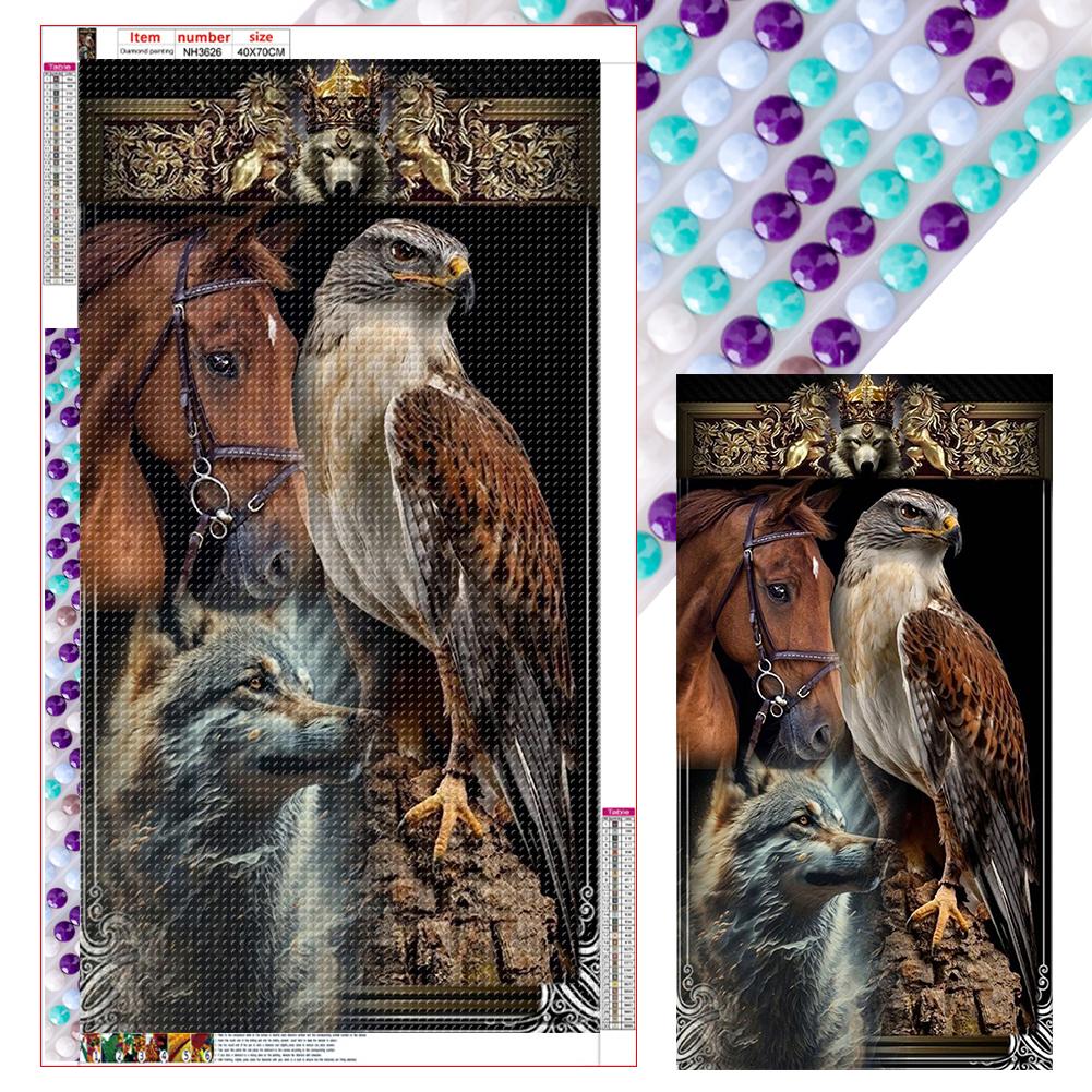 

5D DIY Повний круглий свердлильний алмазний малюнок тварин. Набір для прикраси дому Художнє ремесло