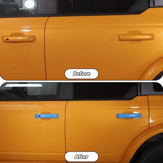 For Ford Bronco -2025 Exterior Door Handle Decor Cover Trim Light Blue 5pcs