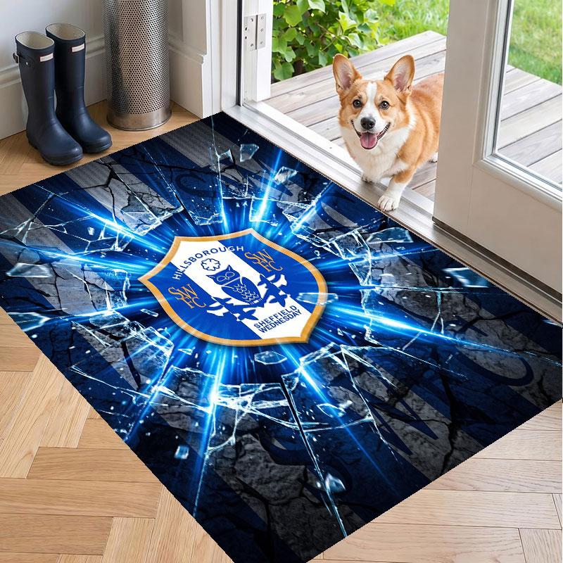 Soft Floor Carpet Sheffield Wednesday Football Pattern Area Rug Decorative Mat For Home Room Decoration