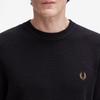Fred Perry [Sharp] Waffle Stitch Knit - Black Afpm2536507-102