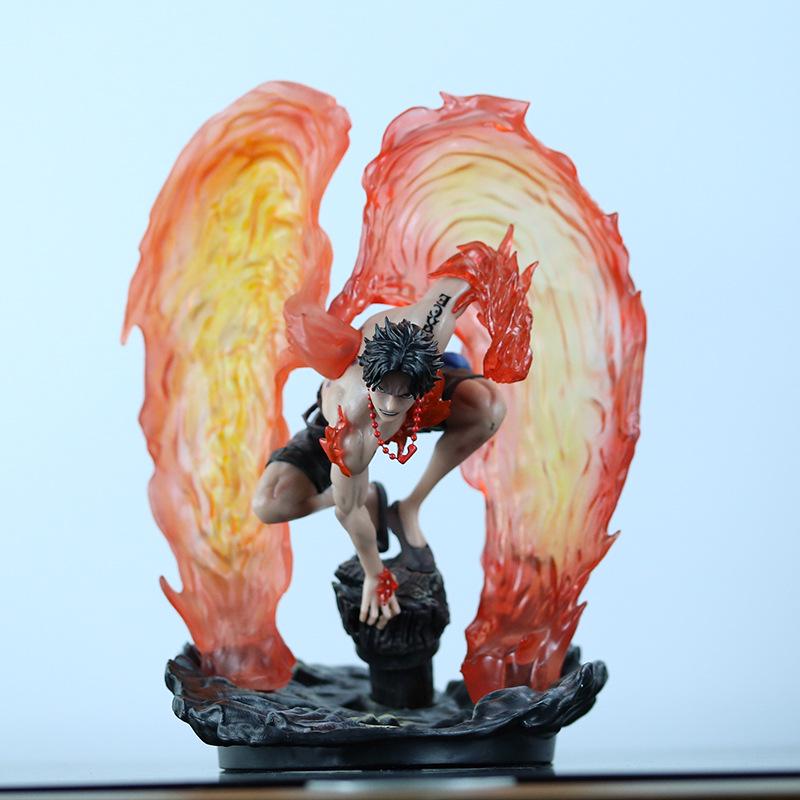 One Piece Ace Wiedergeboren im Feuer mit Luffy & Sabo Figurenmodell Ornament