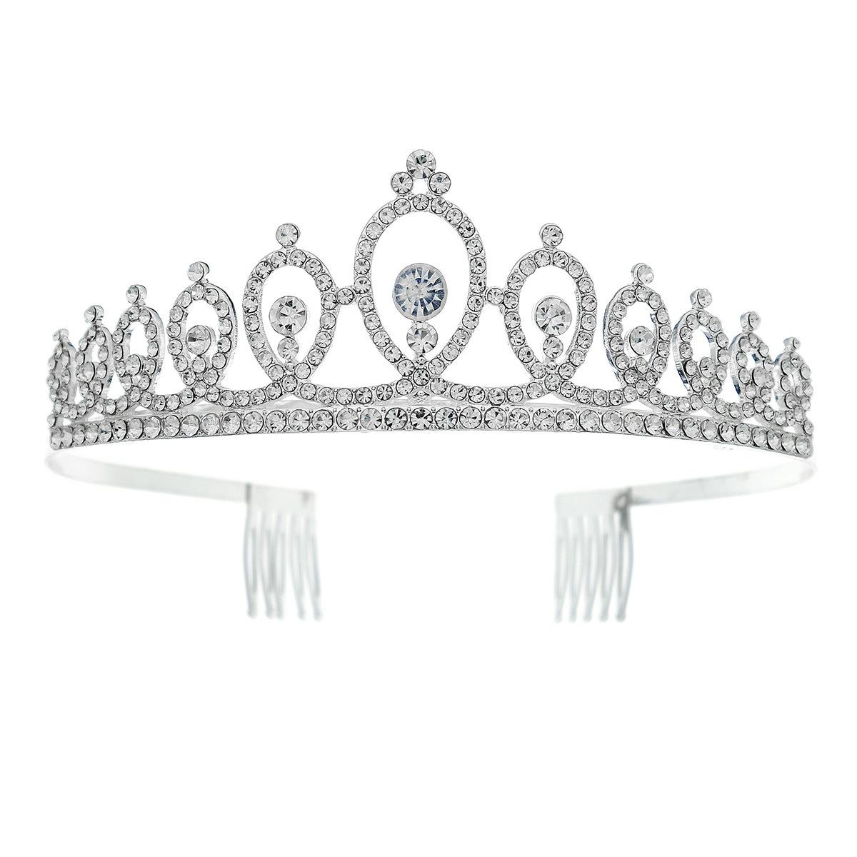 Сплав горный хрусталь день рождения корона гребень свадебный свадебный аксессуар — фото 5