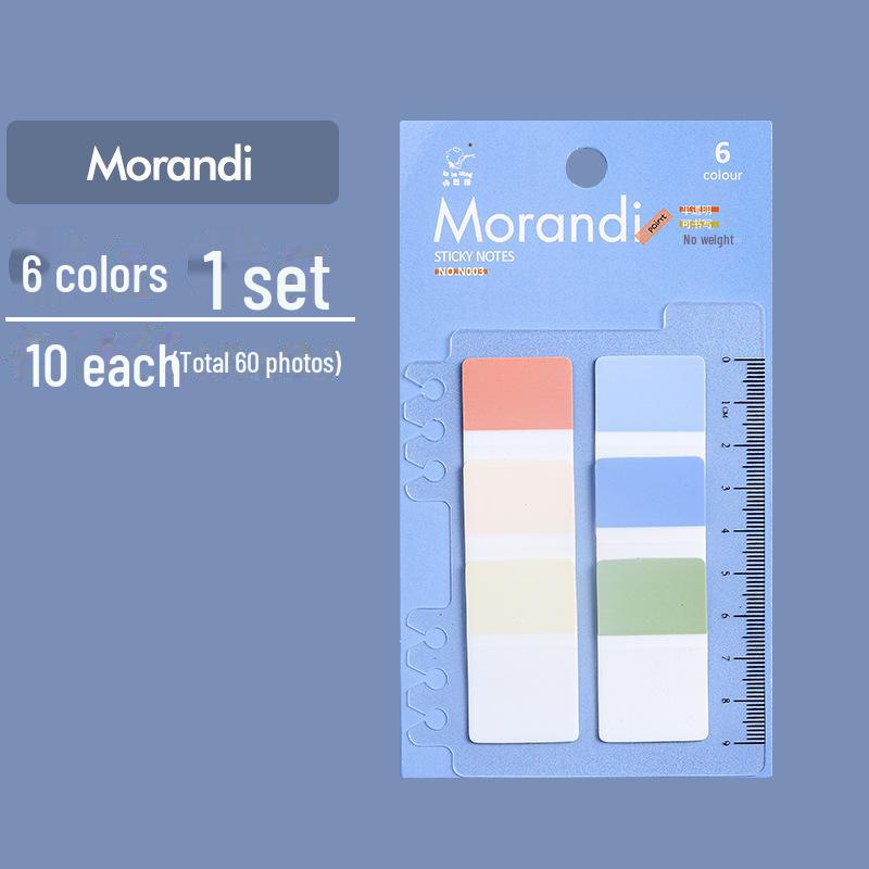 Morandi Translucent PET Index Stickers - Vanilla Autumn Series, Writable Sticky Notes & Markers