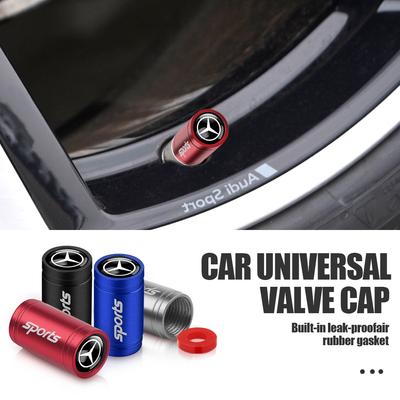 4pcs/SET Car Wheel Tire Valve Caps Stem Case Covers Accessories For Mercedes Benz A B C E M R G S Class Exclusive AMG W108 W124