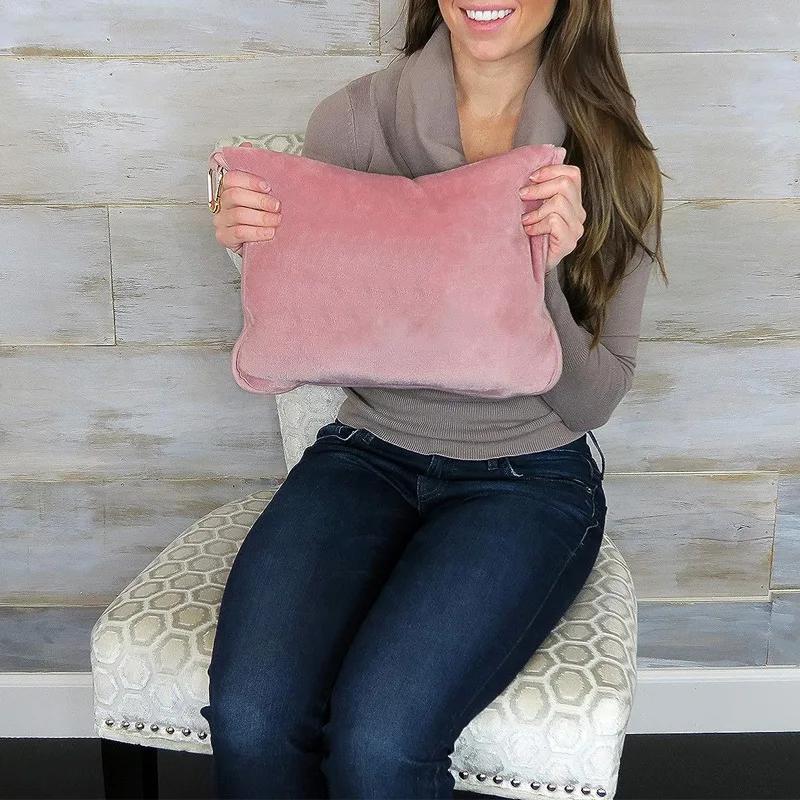 1PC Multifunctional 2-in-1 Car Throw Pillow Blanket, Flannel Zipper Folding Travel Blanket Pillow Blanket