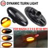 2piece LED Side Indicator Repeater Turn Signal Blinker Lamp For Mazda 2 3 5 6 GG1 GY BT-50 MPV II Smoked Clear Dynamic Lights