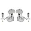 Musiclily Pro R18K L3R3 Locking Gear for Chrome Tuners, 181 Ratio, Half-Moon Buttons, Acoustic/Electric Guitars,