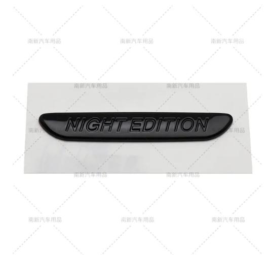 1X EDITION 1 Night Edition C300 C200L GLA CLA Chrome Silver Black Badge Car Styling Logo Stickers Emblem for Mercedes Benz AMG