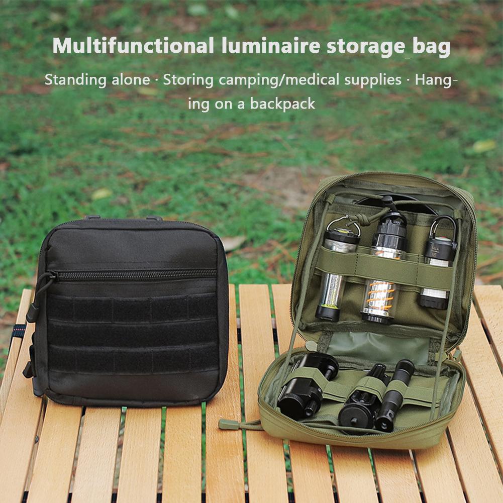 Tactical Large Admin Pouch Of Double Layer Design Luminaire Storage Bag Molle EDC EMT Utility Pouch Goalzero Lighting Pouch