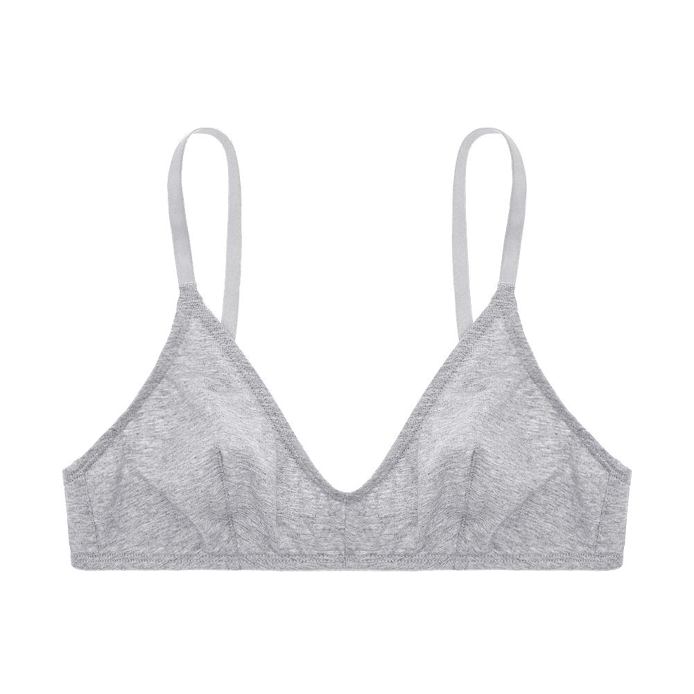 

Varsbaby Женский хлопковый бюстгальтер без косточек с подкладкой и треугольными чашечками с V-образным вырезом для женщин XL серый