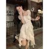 New French First Love Petite White Puff Sleeve Square Neck Summer Dress