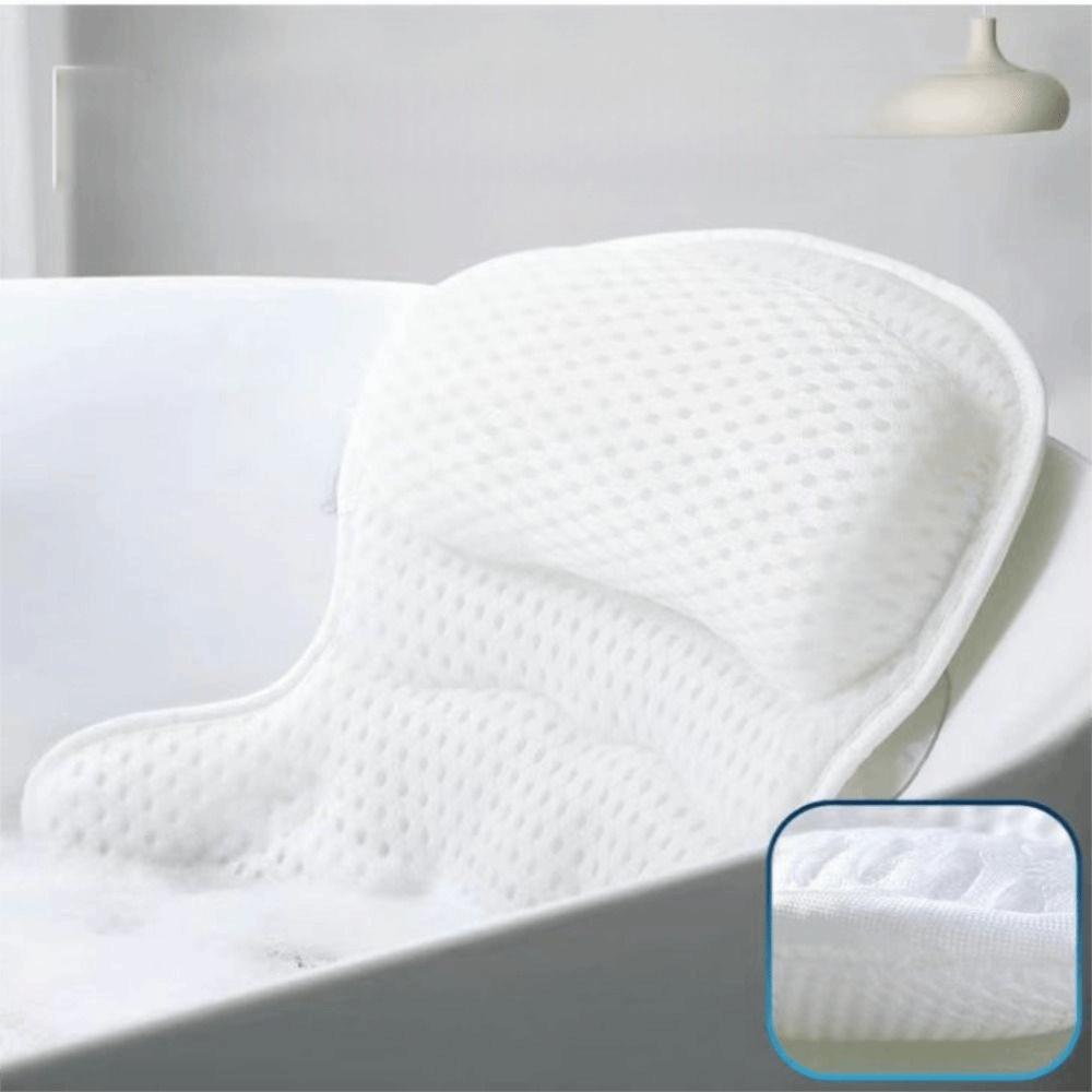 Machine Washable Bath Pillow Neck and Back Support Bathtub Cushion Bathroom Supplies