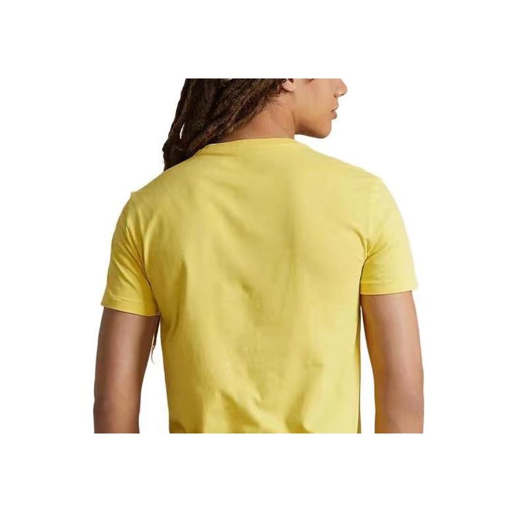 Polo Ralph Lauren Solid Color Logo Embroidered Crew Neck Short Sleeve T-Shirt Men Tops Yellow 710671426-262