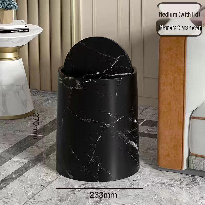 

Скандинавський стиль Кошик для паперу великої місткості Ретро мармур для спальні, вітальні, ванної кімнати та готелю.