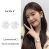 Elegant Butterfly Flower Stud Earrings - S925 Silver Needle, High-End and Versatile for Women