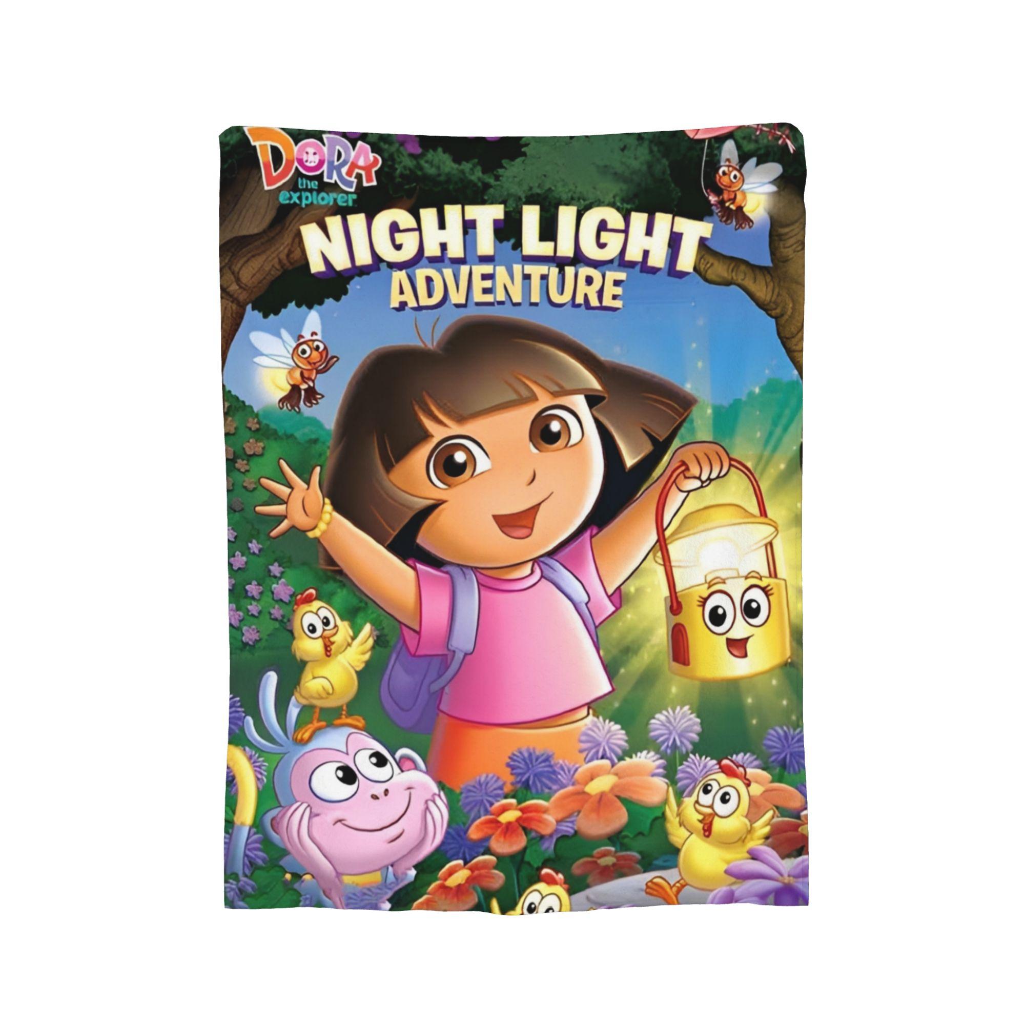 

D-Doras The Explorer Cartoon Blanket Fleece Summer Air Conditioning Multifunction Warm Throw Blankets for Sofa Car Bedspread 80x60in