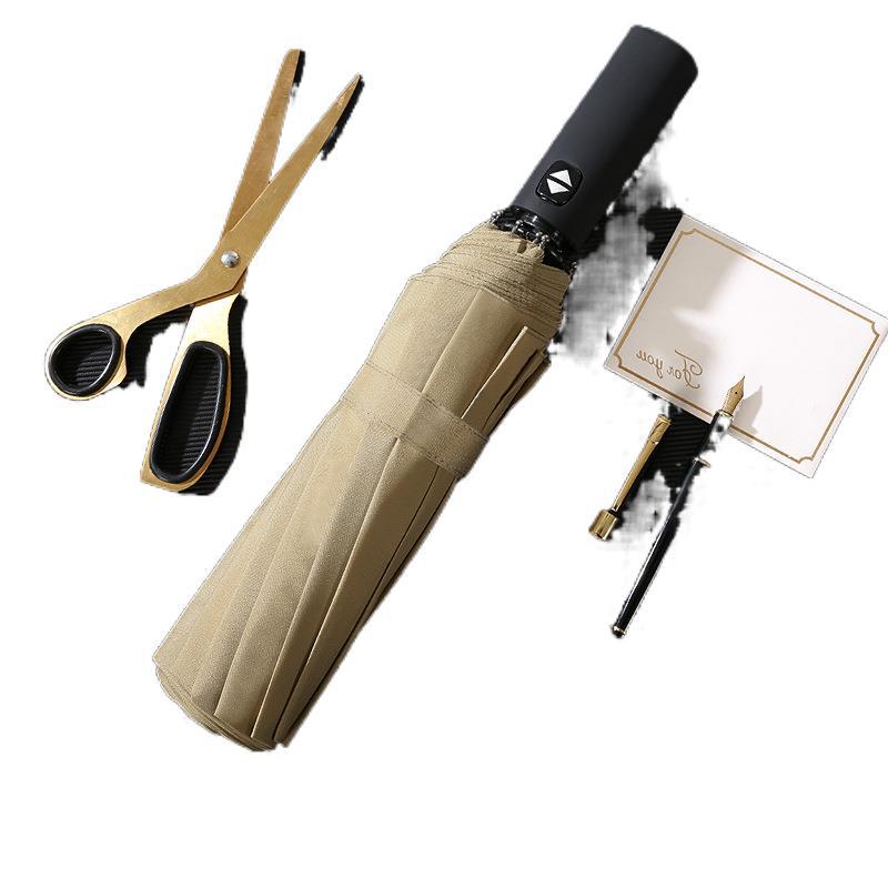 Twelve-bone automatic umbrella folding men's and women's umbrellas Korean double umbrella plus three-fold umbrella