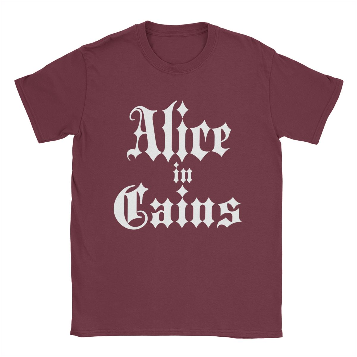 

Футболка для мужчин Alice In Chains, винтажная хлопковая футболка с круглым вырезом и коротким рукавом, размеры до 5XL XXXXXL бордовый