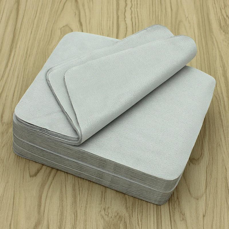 Suede Microfiber Glasses & Phone Cloth - Gray/Brown Coffee, Soft Double-Sided Velvet, Sea Island Silk