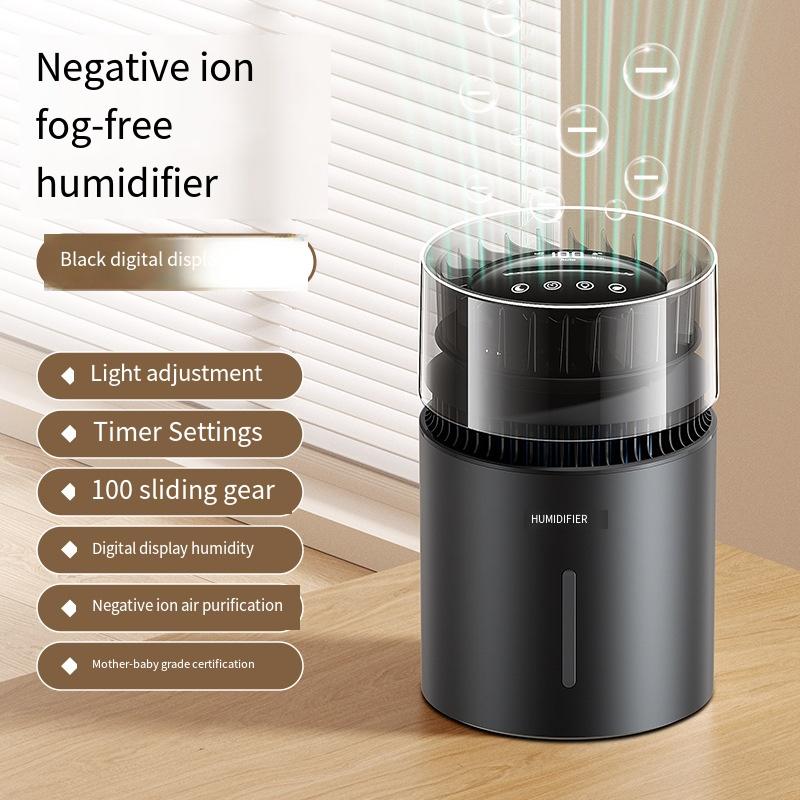 5L Large Capacity Mist-free Air Humidifier Double color ambient light Humidity monitoring USB Rechargeable Household Humidifier Other