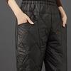 Women's Casual Cotton Trousers For Winter Warmth And Thin Down Straight Pockets