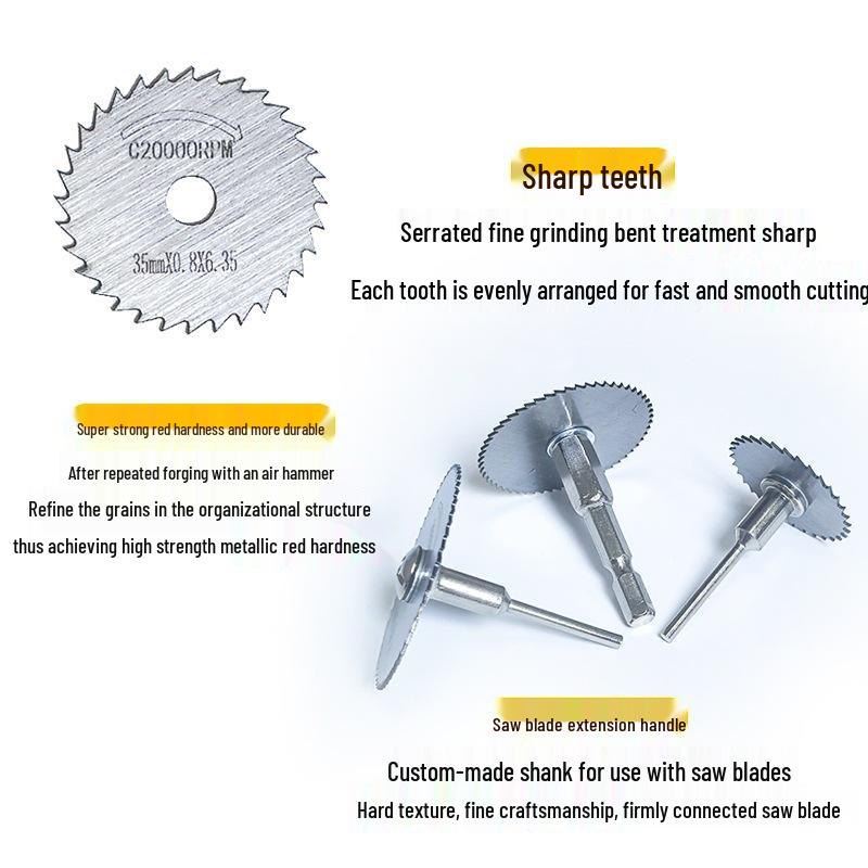 High-Speed Steel Circular Saw Blade for Handheld Drill & Electric Grinder (Wood, Plastic, Metal)